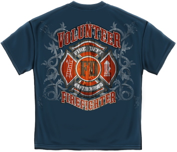 volunteer firefighter t shirts - back
