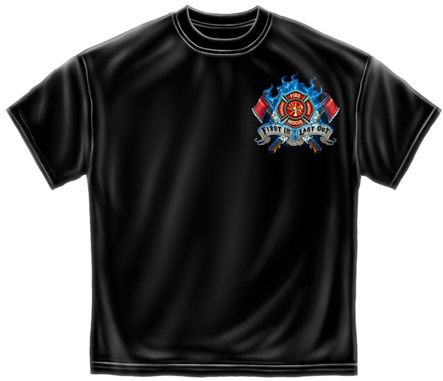 firefighter t shirts - front view