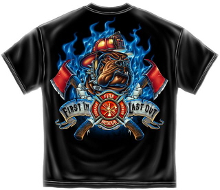 firefighter t shirts - first in last out 